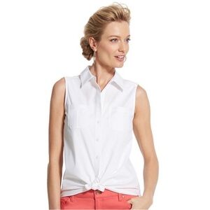 CHICO’S EASY COTTON KARSON EFFORTLESS TANK WHITE SIZE 3 XXL #570144359 *NEW